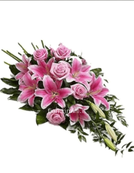 Bouquet di fiori tonalità sul rosa